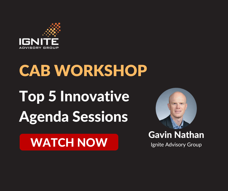CAB Workshop: Top Innovative Agenda Sessions